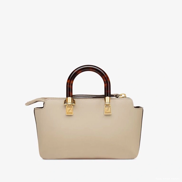 Cheap HOT ROMA Boston Grey Logo The Way Leather Mini Bag In Fendi Calf By 0809